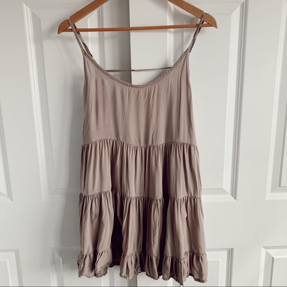 Brandy Melville Purple Tier Dress Open Back